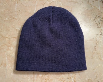 Beanie Navy Blue, small (7-1/4 hat size)