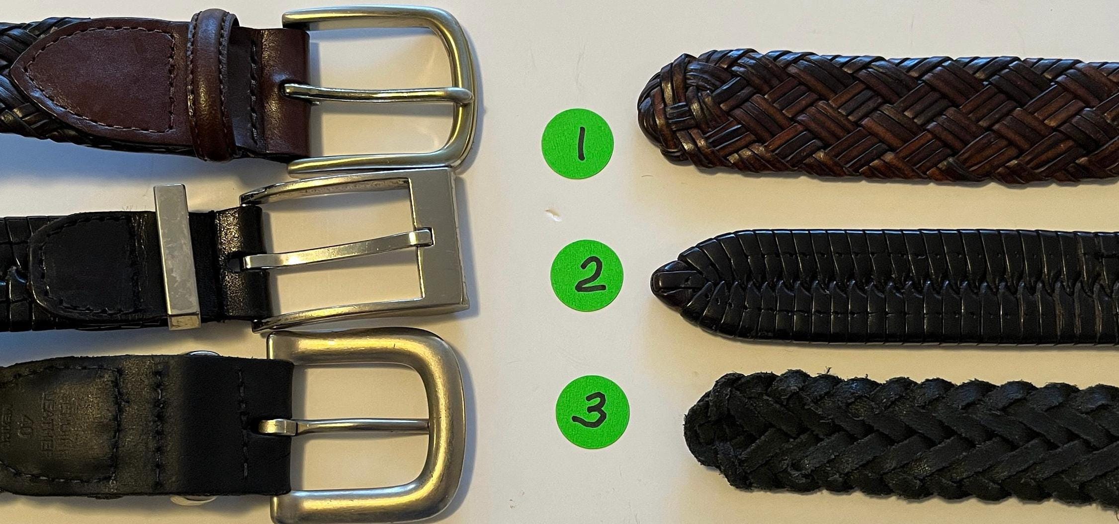 Vintage Woven Leather Belts - Etsy display picture 1