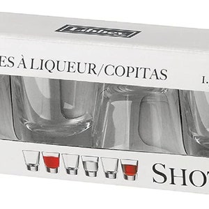 Set of SIX Libbey Shot Glasses — 1.5 oz.