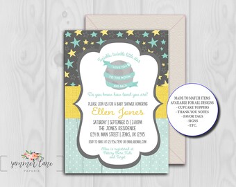 Love You To The Moon And Back Invitations Etsy