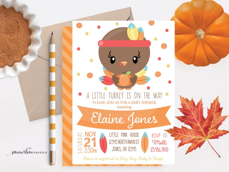 thanksgiving baby shower invitations