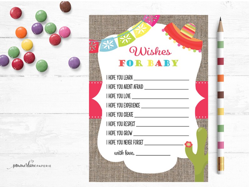 Nacho Average Baby Shower Wishes for Baby Fiesta Baby Shower Etsy