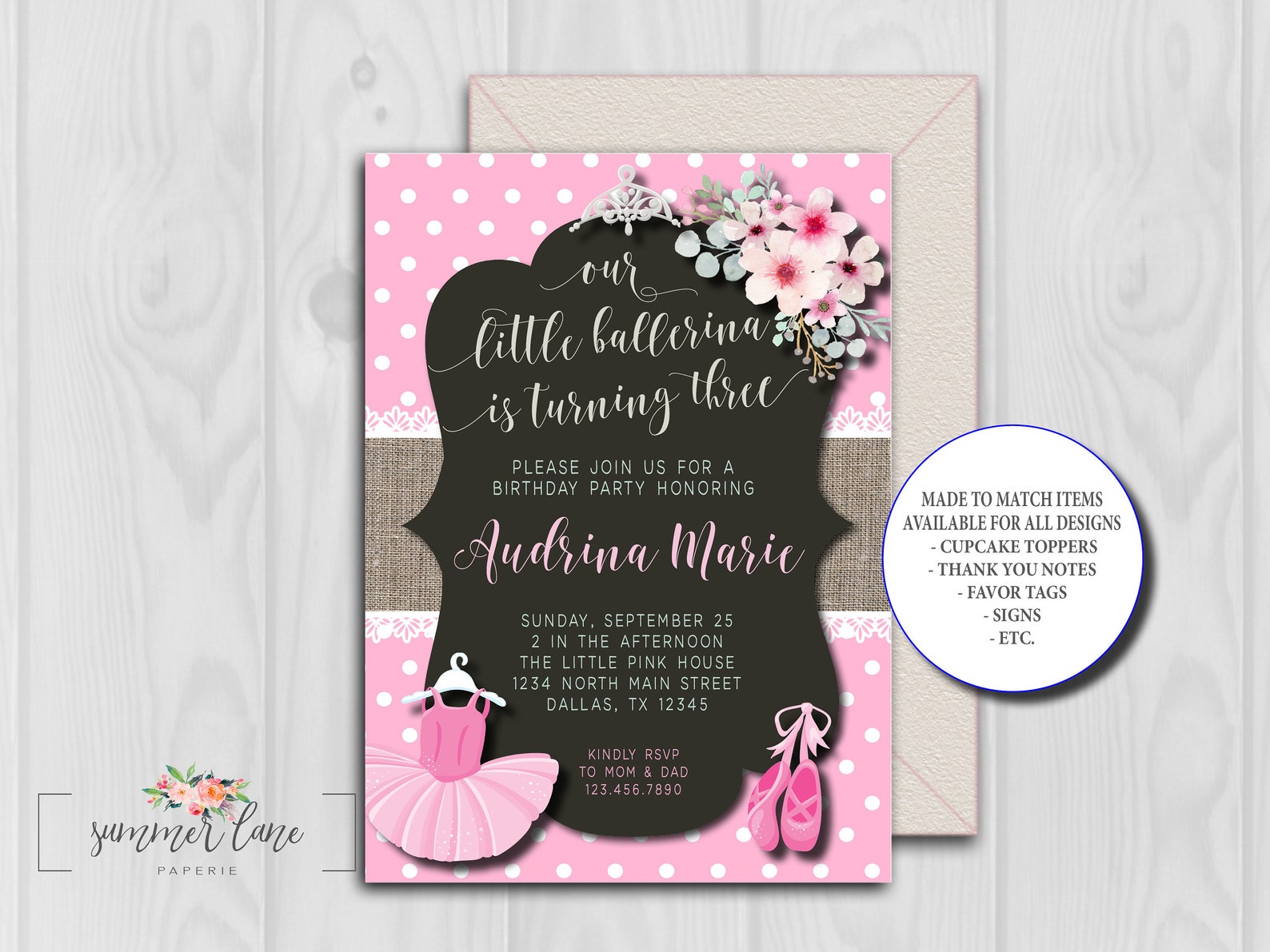ballerina birthday invitation | ballet shoes and tutu ballet party invite | any age pink floral girls printable invites ballerina birthday invitation | ballet shoes and tutu ballet party invite | any age pink floral girls printable invites