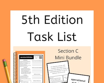 Section C 5th Edition Task List Mini Bundle for ABA and BCBA Exam Prep - Study Guide, Study Booklet, Flash Cards, Flashcards