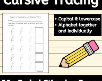 Cursive Handwriting Practice Tracing Worksheets Faded Stimulus Letter Formation