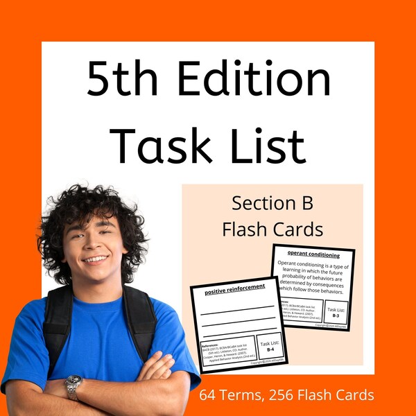Task List 5 Cooper Bcba Flash Cards Etsy