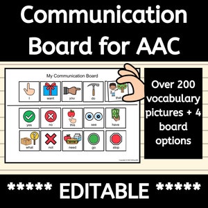 Bewerkbaar communicatiebord voor non-verbaal en autisme met eenvoudige low-tech OC-fotokaarten