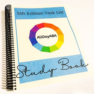BCBA Exam Prep 5th Edition Task List Study Guide Book for Applied Behavior Analysis ABA Test by AllDayABA