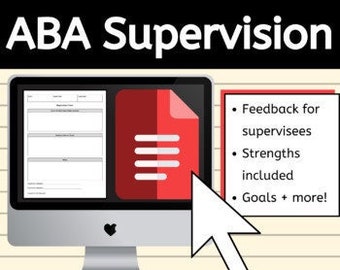 Editable Supervision Feedback Form Google Doc™ for ABA and BCBA Fieldwork