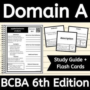 Guía de estudio y fichas de estudio para la preparación del examen BCBA de la sexta edición del dominio A sobre conductismo