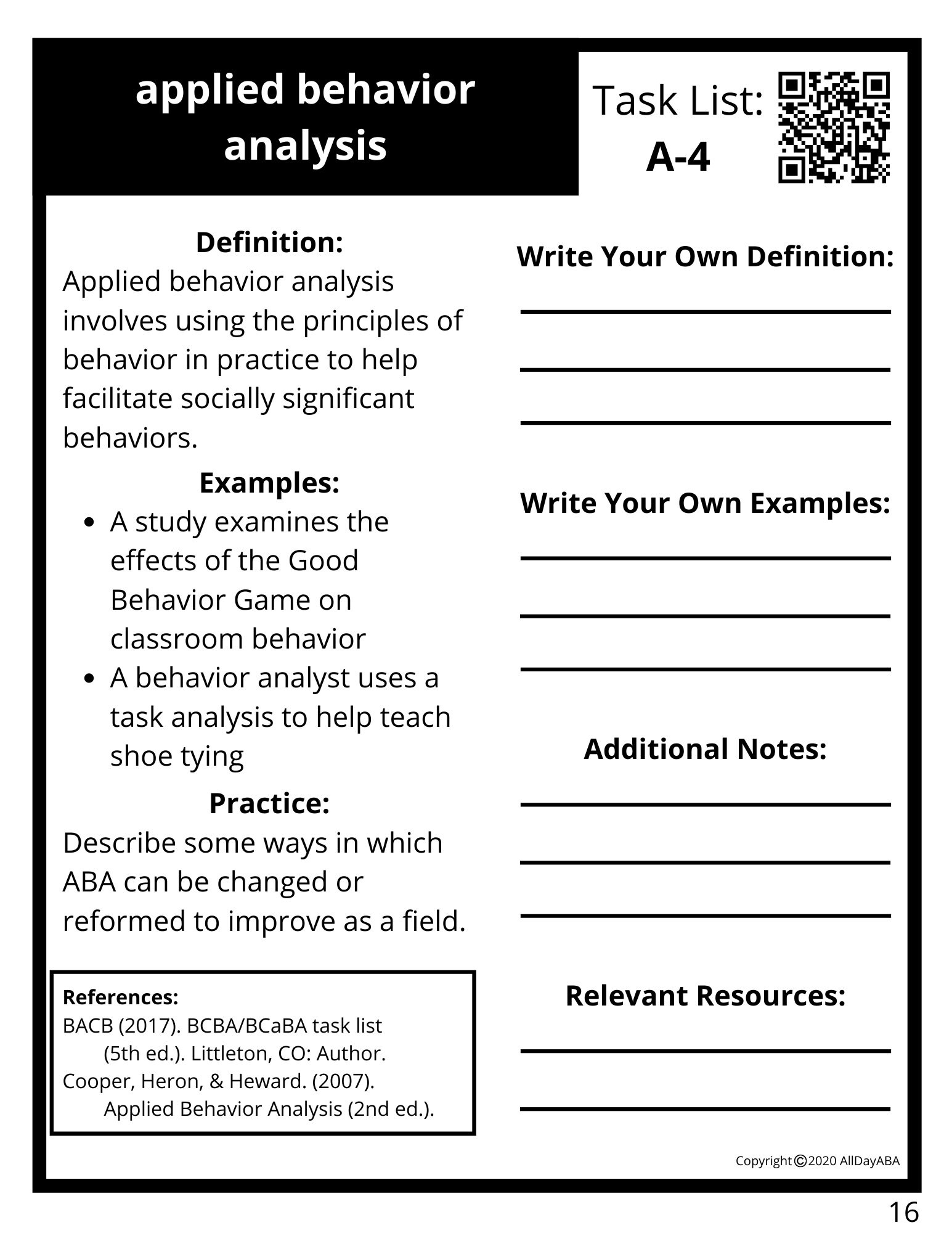 ABA Study Booklets Bundle BCBA Exam Prep for 5th Edition - Etsy Canada
