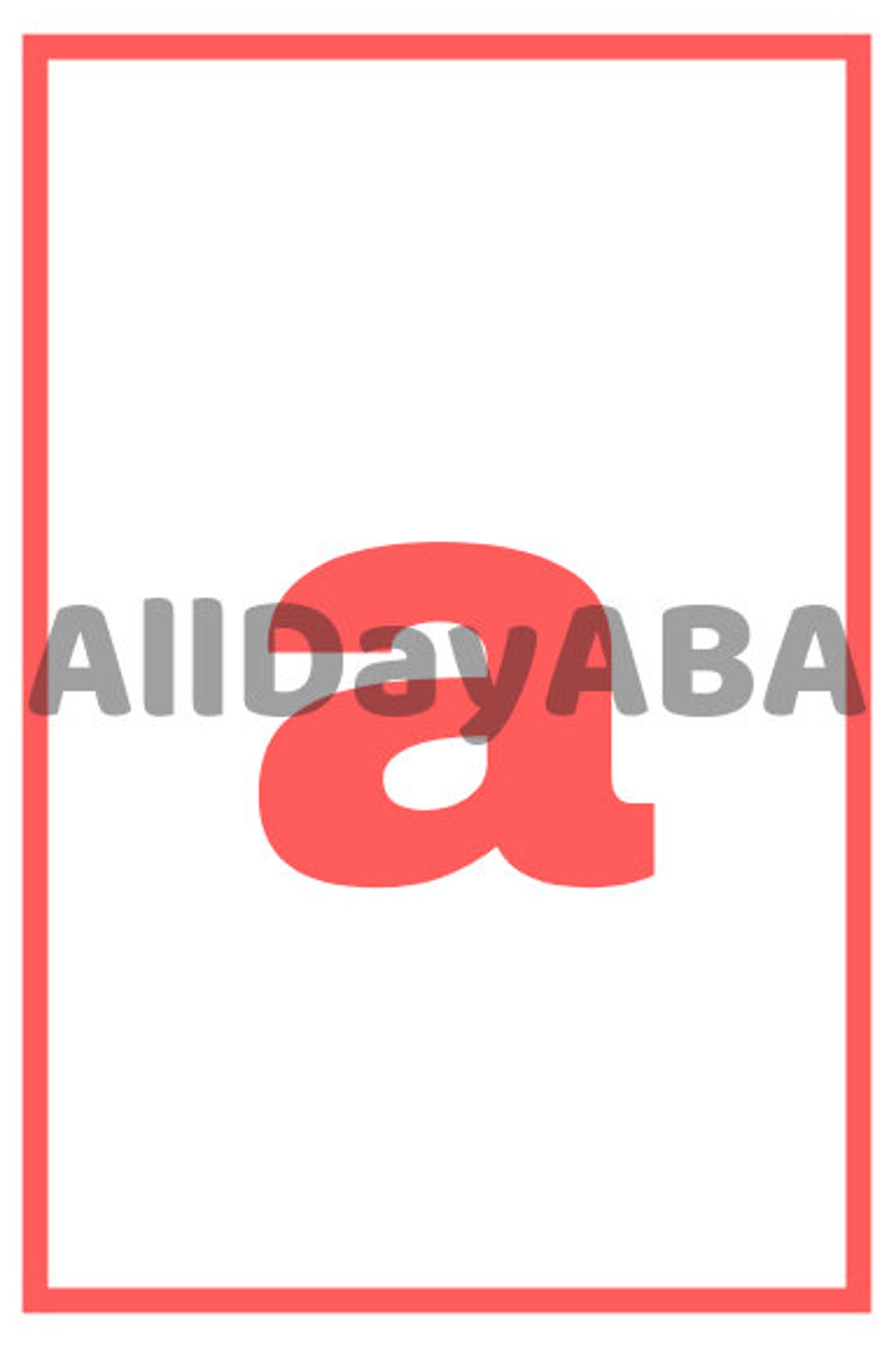 Alphabet Letter Flash Cards ABA Speech Therapy Special Etsy