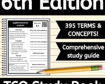 BCBA Exam Prep 6th Edition Study Guide for TCO Test Content Outline ABA Book
