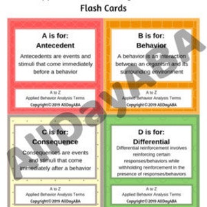 A to Z ABA Terms Applied Behavior Analysis Flash Cards BCBA, RBT, Behavior Therapist image 2