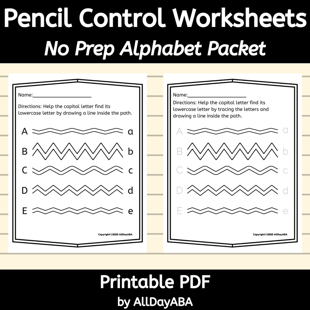 Tracing Worksheet Alphabet Tracing Sheets Occupational Therapy