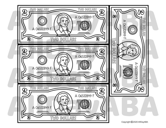 pretend money us bill play money printable pretend play etsy