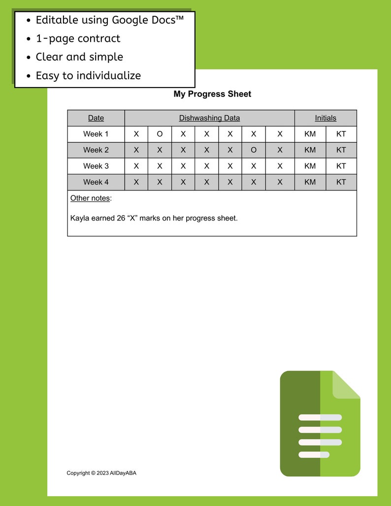 Editable Behavior Contract Google Doc™ for ABA Therapy and Classroom ...