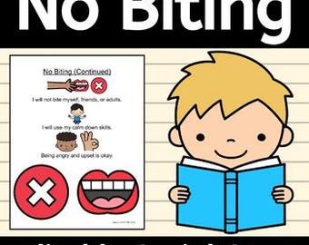 No Biting Social Skills Story EDITABLE