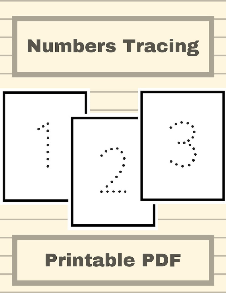 Numbers Tracing ABA Therapy Occupational Therapy and Etsy