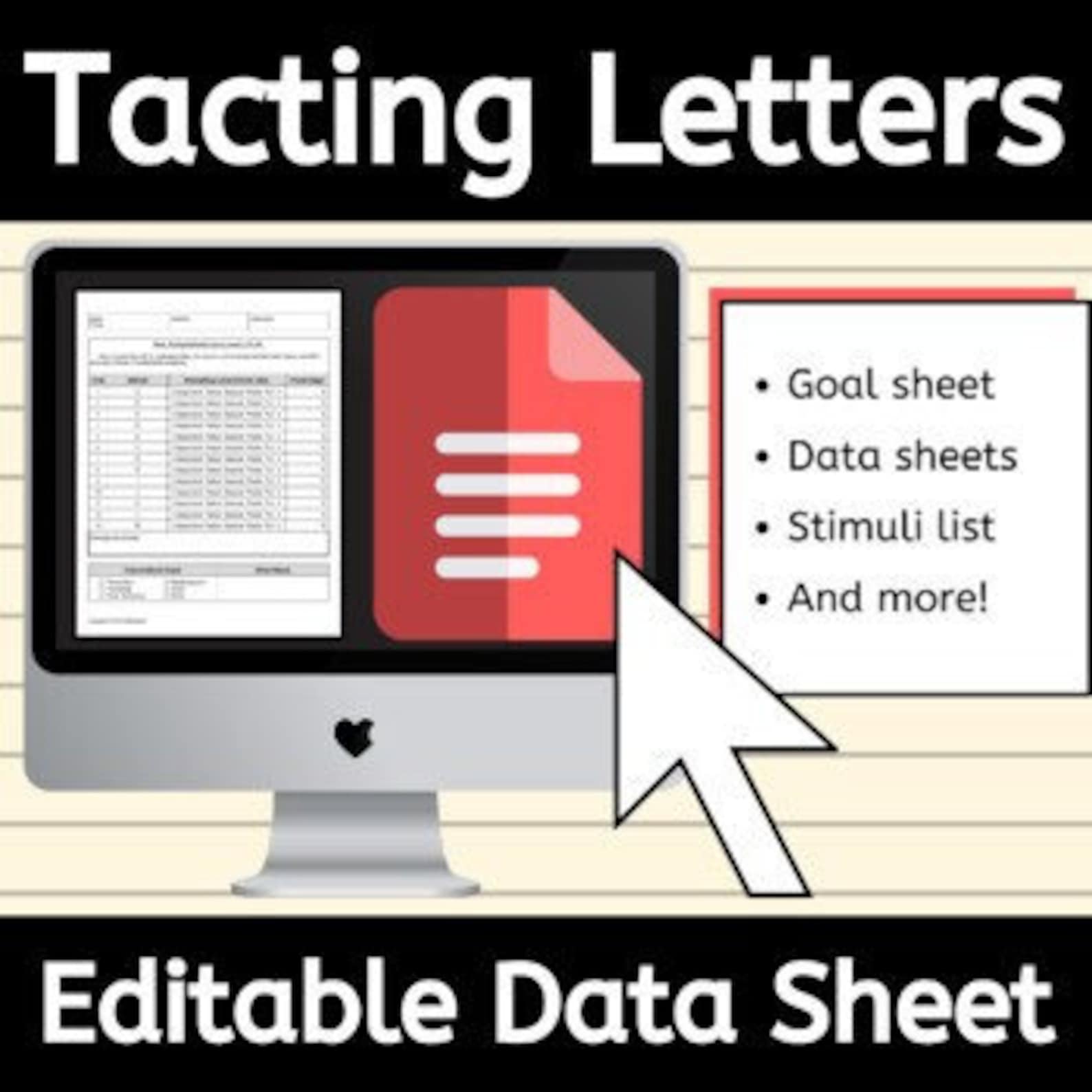 Editable Tacting Letters Data Sheet Google Doc™ for Alphabet ...