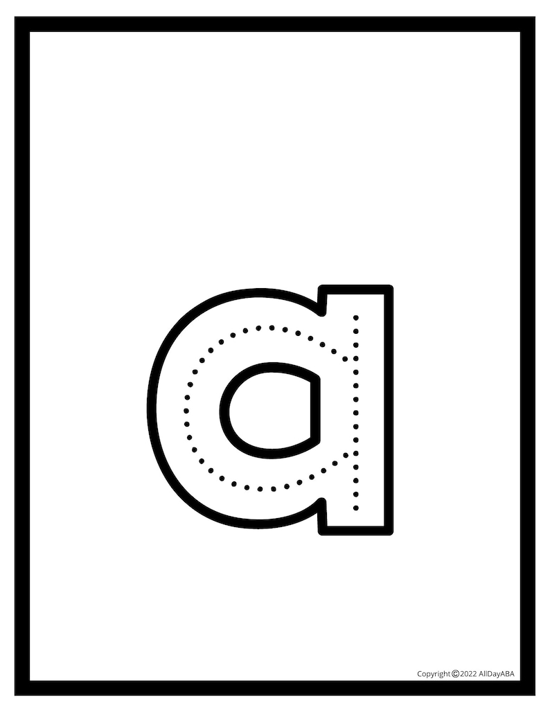 Lowercase Letters Alphabet Tracing ABA Therapy, Occupational Therapy