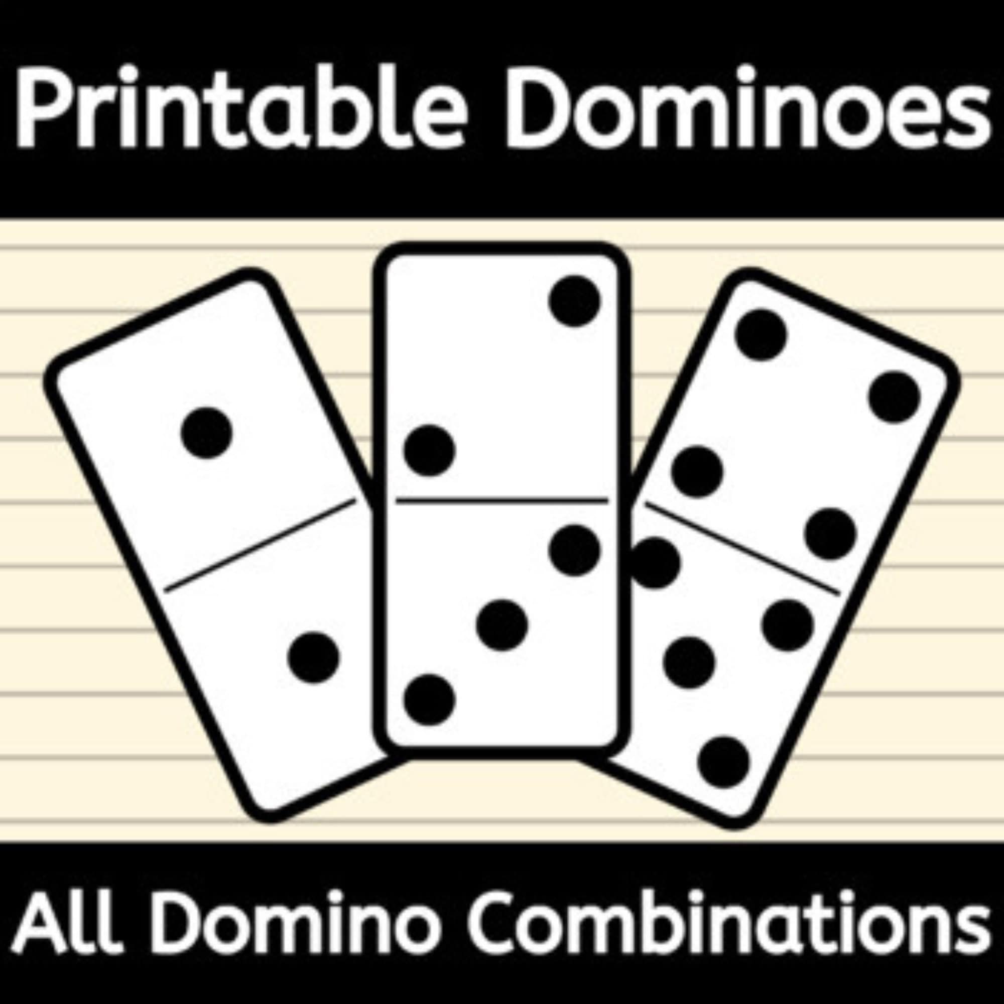 Printable Dominoes Domino Game Pieces Dominos for Math - Etsy
