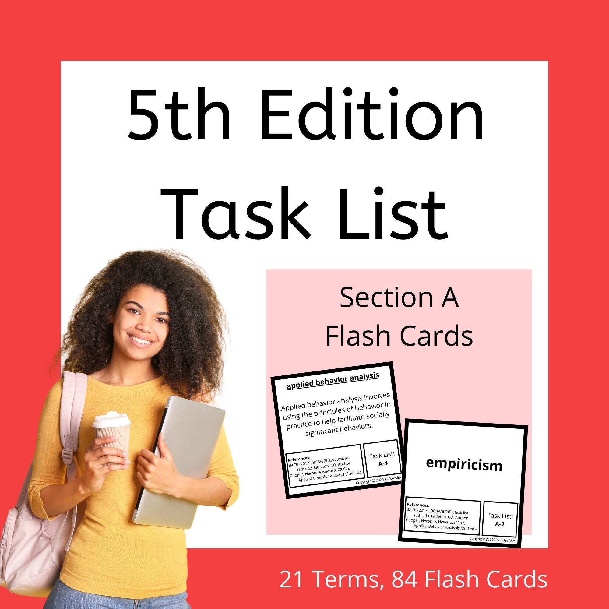 Section A Flash Cards 5th Edition Task List ABA Study Materials BCBA