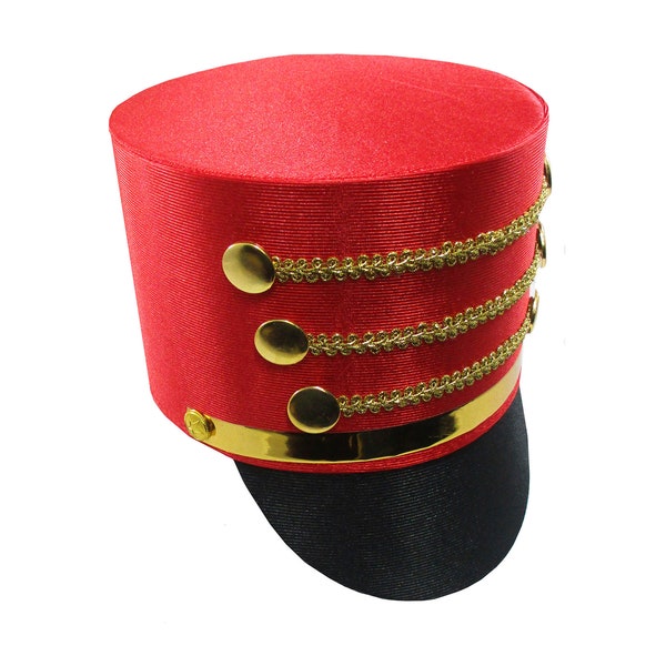 Child Kid Majorette Ring Master Toy Soldier Youth Size Band Major Nutcracker Costume Hat Halloween Christmas Costume Accessory