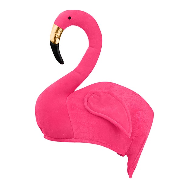 Unisex Adult Tropical Soft Swimming Sitting Plush Pink Flamingo Luau Tropical Hat Novelty Costume Animal Accessory Cap One Size Mens Womens