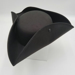 Unisex Child Adult Tri-Corner Tricorn Pirate Hat Black Brown Black/Gold Choose your hat! Cosplay Halloween Costume Accessory Prop