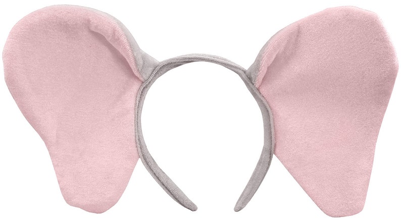 Adult Child Pink Gray Jumbo Giant Elephant Ear on Headband and - Etsy