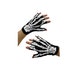 Black Fingerless Gloves With Skeleton Hand Bones Spooky Halloween Costume Accessory One Size For Adults And Children 