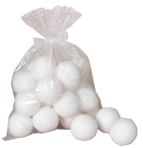 24 Pack White Fake Hard Foam Indoor Snowballs Holiday Christmas Decoration  