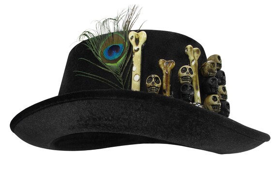 Unisex Adult Black Voodoo King Top Hat 