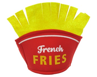 Adult French Fries Food Hat Silly Novelty French Fry Potato Hats Street Party Halloween Costume Accessory