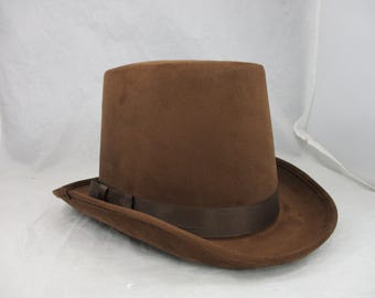 Gothic Victorian Steampunk Top Hat Adult Brown Gothic Victorian Steampunk Top Hat Adult Brown