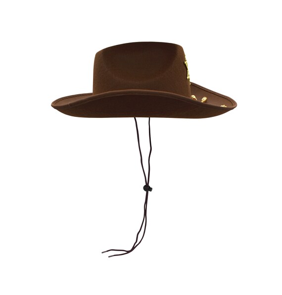 Adult's Brown Cowboy Hat with Hatband