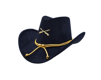 Cosplay Civil War Officer Cowboy Western Hat Reenactment Cap Theater Halloween Prop Costume Accessory