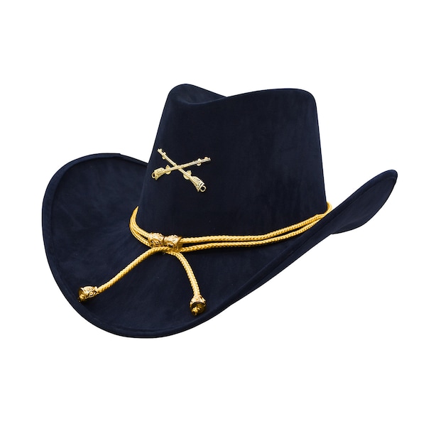 Cosplay Civil War Officer Cowboy Western Hat Reenactment Cap Theater Halloween Prop Costume Accessory