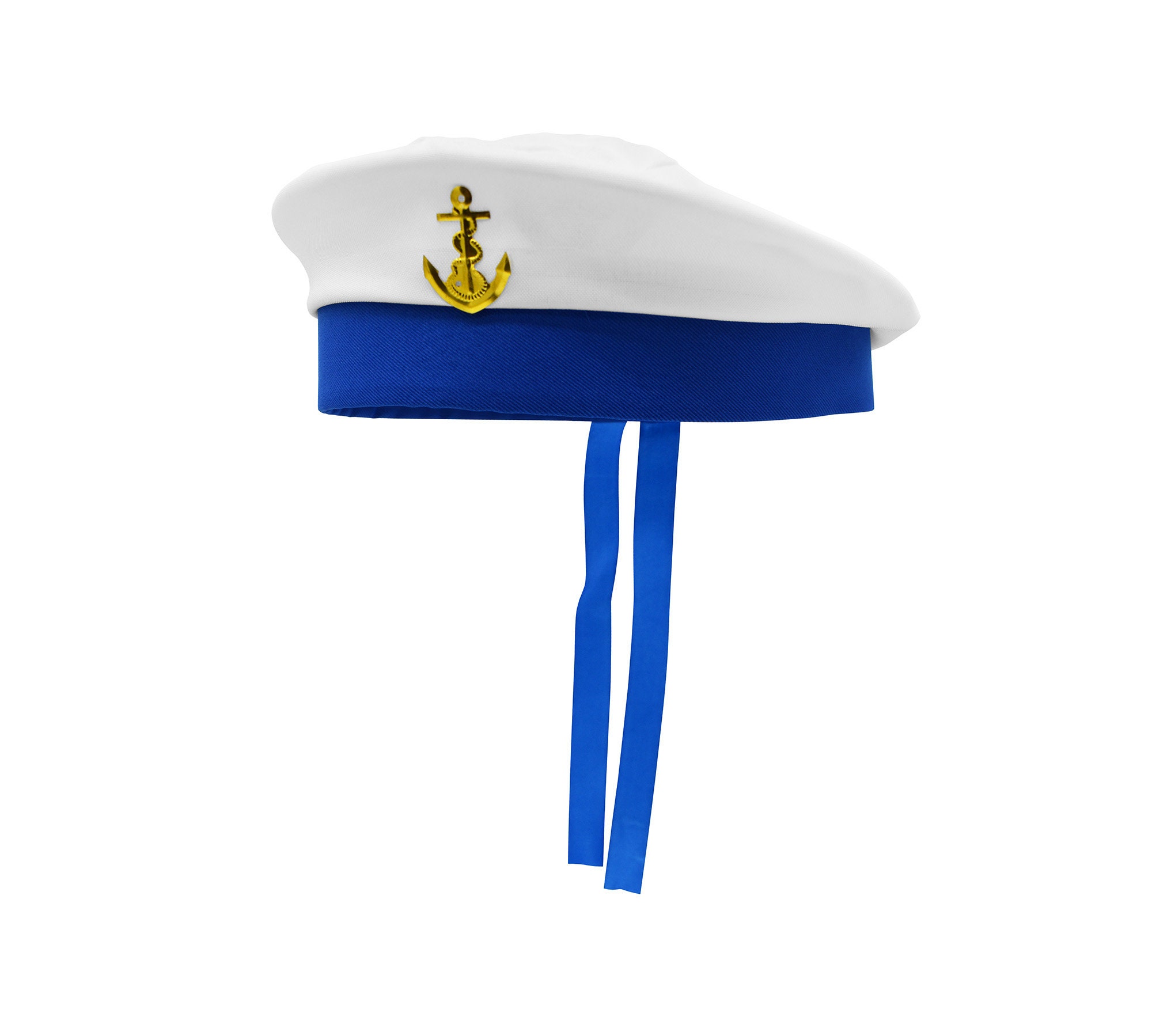 Sheepskin creative artist Baker hat blue navy blue captain hat