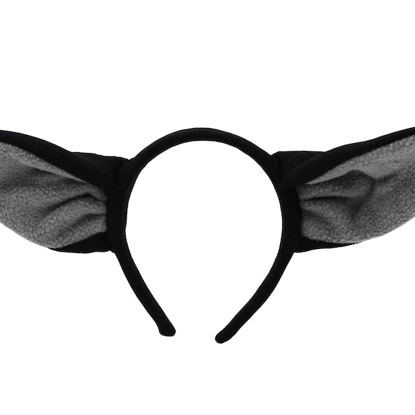 Cute Adult Plush Black Bat Animal Ears On Headband Halloween Cosplay Anime Costume Accessory Mens Womens Teens Child Boys Girls One Size