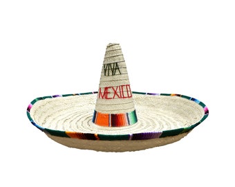 Handmade 27" Giant Huge Jumbo Straw Mexican "Viva Mexico" Authentic Sombrero Zapata Charro Cinco De Mayo Party Hat Festival Costume