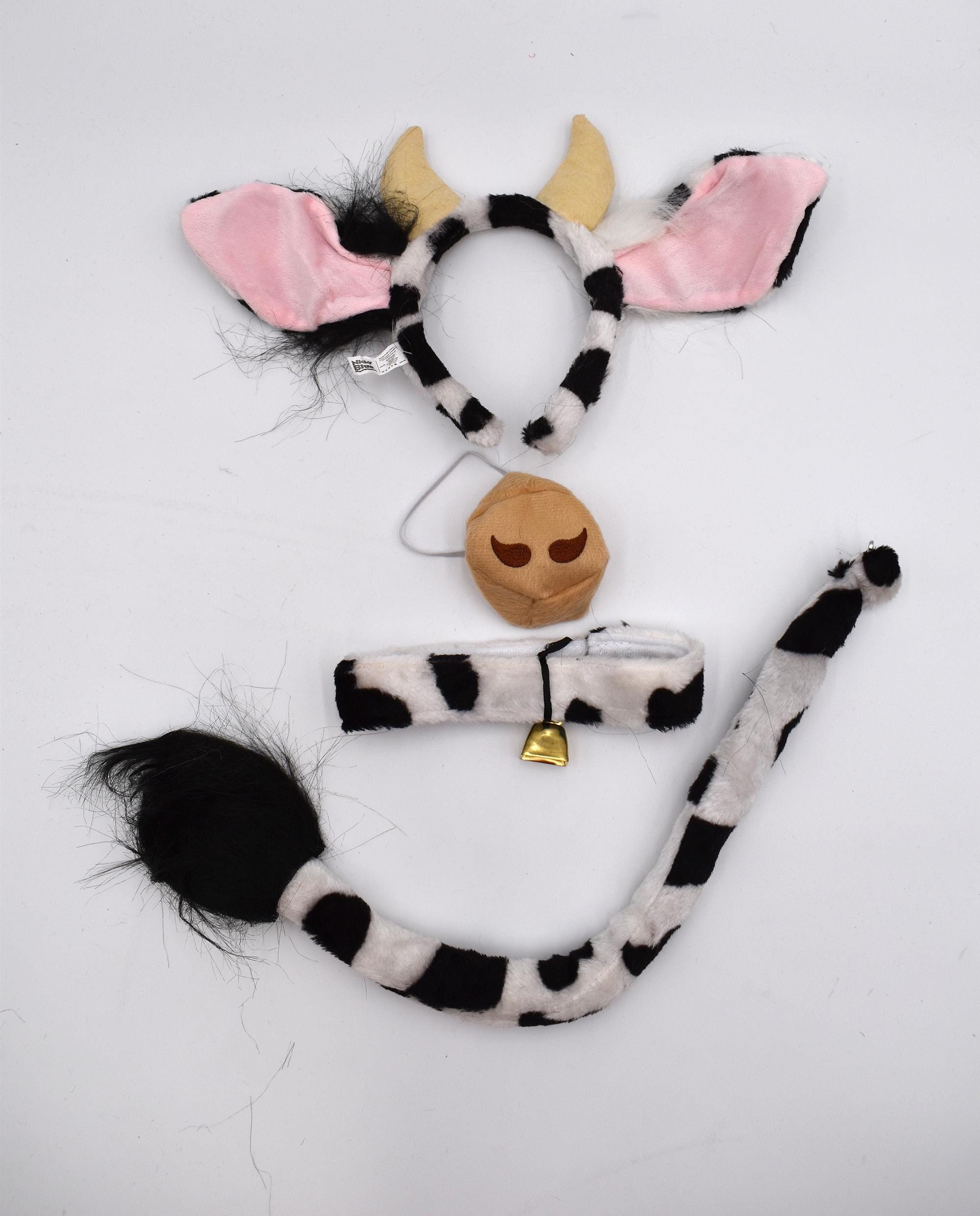 Adult Kid Cow Ears Headband Tail Instant Farm Animal Adult  display picture 1