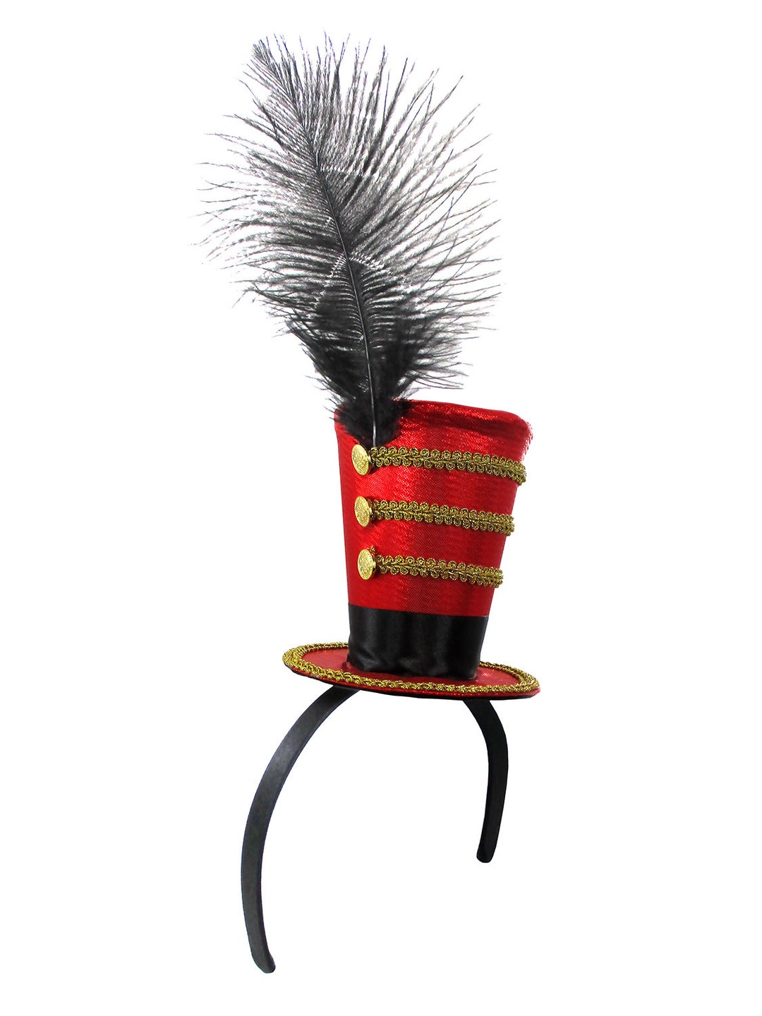 Sombrero majorette rojo infantil. Sombrero de desfile para niño y niña