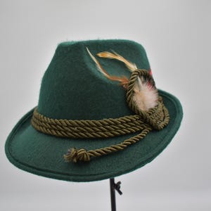 Adult Mens Wool Deluxe Brown Oktoberfest German Alpine Tyrolean Hat Lederhosen Costume Swiss Bavarian Festival Accessory