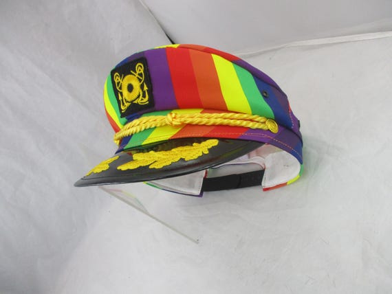 Deluxe Rainbow Captain Hat Deluxe Rainbow Captain Hat