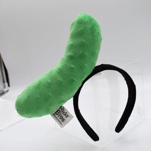 Sombrero de pepinillo divertido para adultos y niños, diadema de pepino, sombrero de comida novedoso, disfraz de vendedor ambulante, tocado para desfile de Halloween