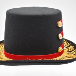 Top Hat Deluxe Black Elastic Inner Rim Adult Costume Accessory main image 0