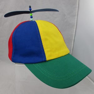 Unisex Adult Spinning Propeller Beanie Hat Cap Clown Costume Baseball Helicopter Copter Ball Funny Costume Accessory One Size Mens Womens