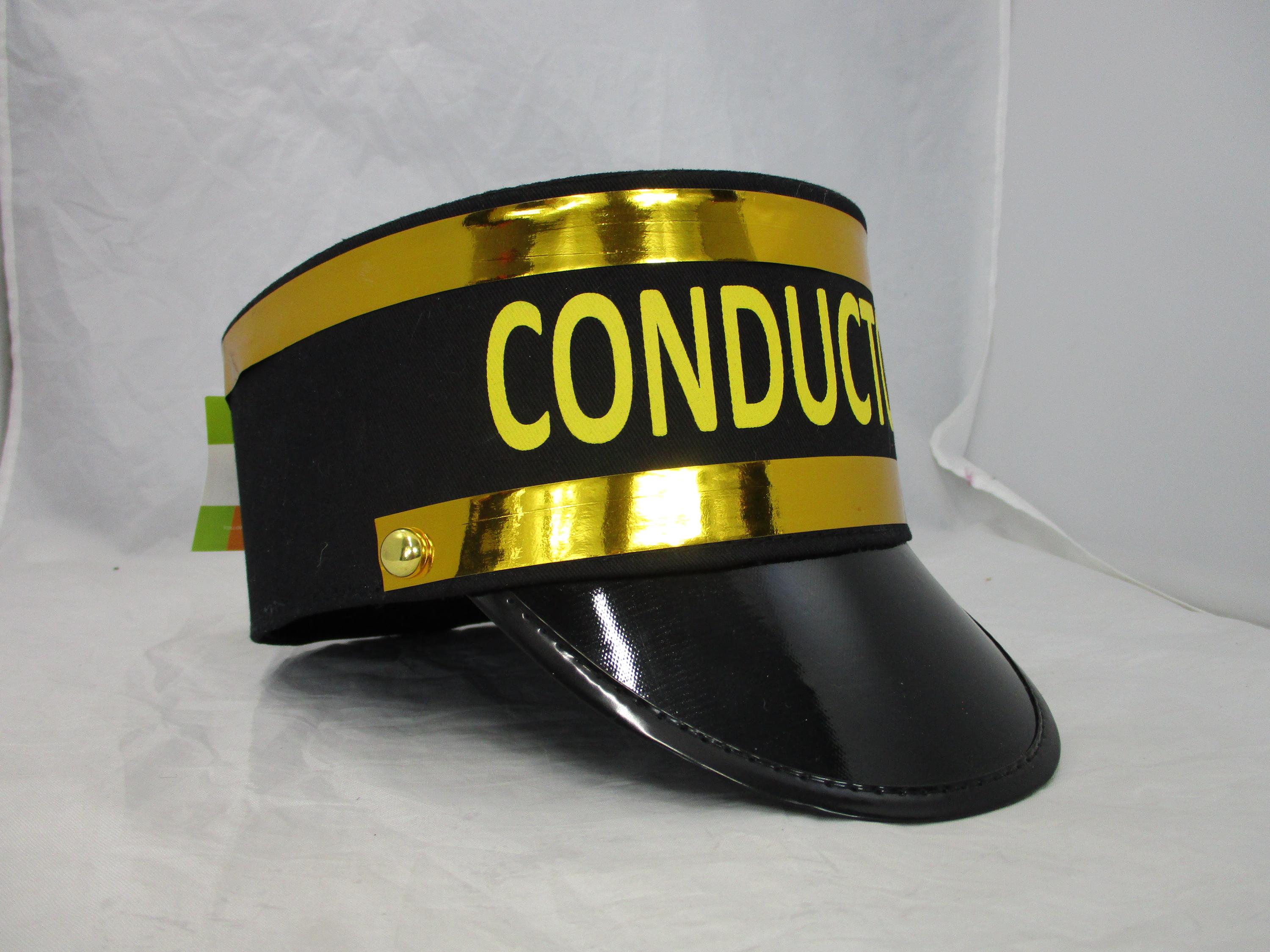 Conductor Lettering Deluxe Black Train Conductor Hat: Gold Lettering, Costume Accessory - Etsy